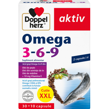Omega 3-6-9, 30 + 10 capsule, Doppelherz