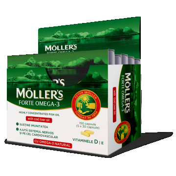 Omega 3 Forte, 150 capsule, Moller's