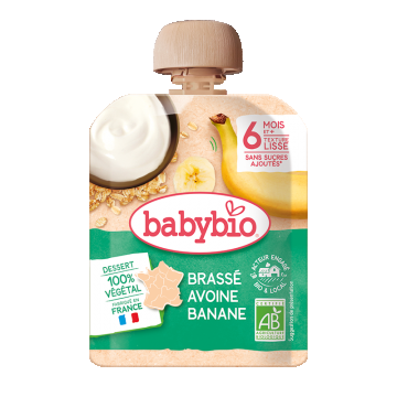 Piure de banane si ovaz Bio, 85g, BabyBio