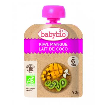 Piure de kiwi, mango si cocos Bio, 90g, BabyBio
