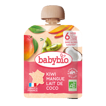 Piure de kiwi, mango si cocos Bio, 90g, BabyBio