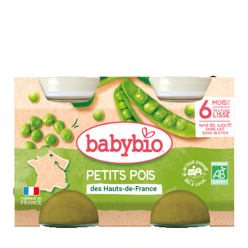 Piure de mazare Bio, 2 x 130g, BabyBio