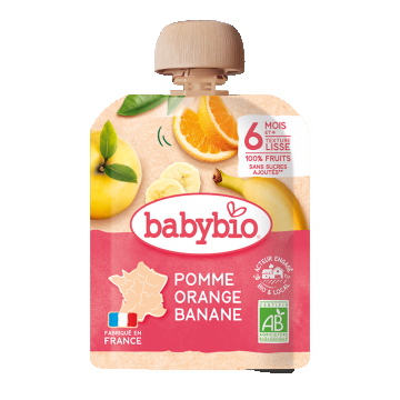 Piure de mere, portocale si banane, 90g, BabyBio
