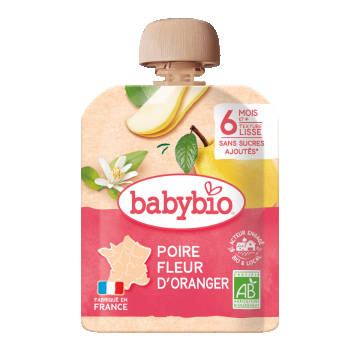Piure de pere si flori de portocal +6 luni, 90g, BabyBio
