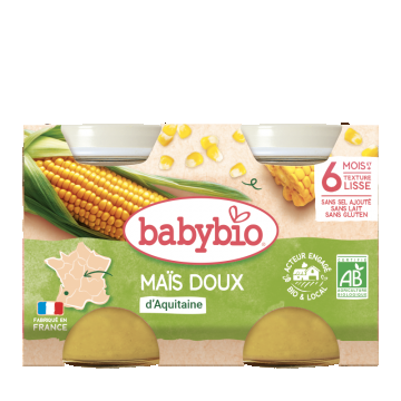 Piure de porumb dulce Bio, 2 x 130g, BabyBio
