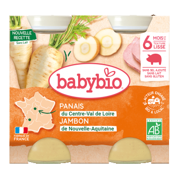 Piure din pastarnac si jambon de Correze, 2 x 200g, BabyBio