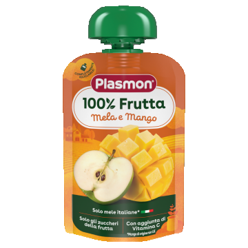 Piure omogenizat din mere si mango 6 luni+, 100g, Plasmon