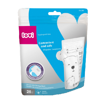 Pungi pentru stocarea laptelui matern, 25 bucati, LOVI