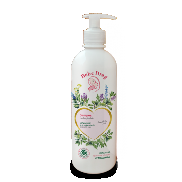 Sampon cu aloe si salvie Bebe Drag, 500ml, VivaNatura