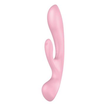 Satisfyer Triple Oh Vibrator multifuncțional roz deschis