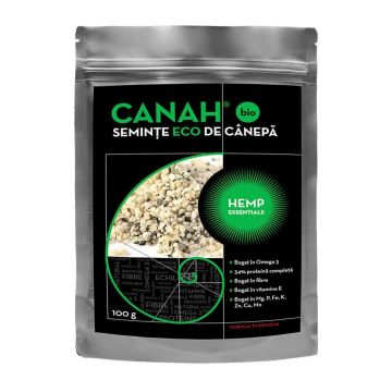 Semințe decorticate de cânepă ECO, 100 g, Canah