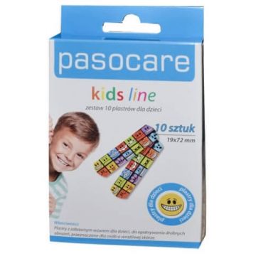Set de plasturi, Kids Line, cu design amuzant, 10 bucăți - Durată lungă de purtare!