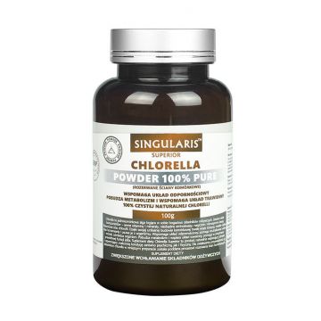 Singularis Superior Chlorella pulbere 100% pură 100g
