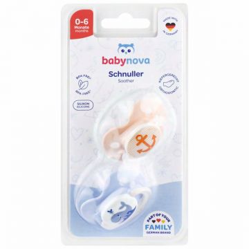 Suzeta din silicon ortodontica pentru 0-6 luni+, 1 bucata, Baby Nova