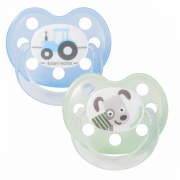 Suzeta din silicon ortodontica talia 1 pentru 0 luni+, 1 bucata, Baby Nova