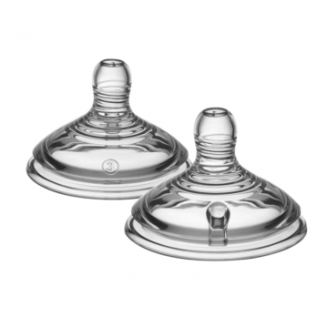 Tetina anti-colici cu flux rapid Closer to Nature 6 luni+, 2 bucati, Tommee Tippee