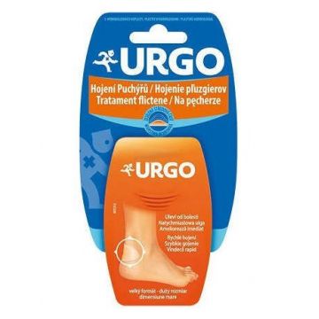 Urgo, pe un împingător, dimensiune mare, 5 plasturi - Termen lung de valabilitate!