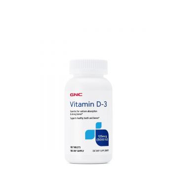 Vitamina D3 5000 UI, 180 tablete, GNC