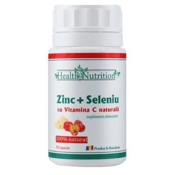 Zinc cu Seleniu si Vitamina C, 90 capsule, Health Nutrition