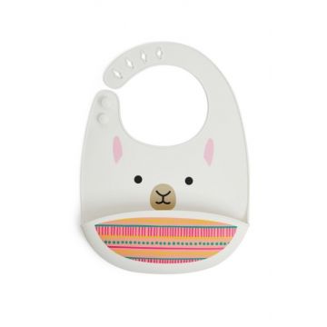 Bavetica de silicon Fold&Go Zoo Lama, 1 bucata, Skip Hop