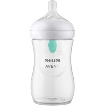 Biberon anticolici bebelusi 3 - 6 luni Natural Response AirFree vent SCY673/01, 260ml, Philips Avent