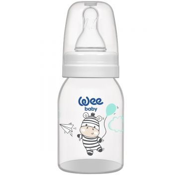 Biberon cu tetina rotunda, 125ml, Wee Baby