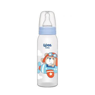 Biberon cu tetina rotunda, 250ml, Wee Baby