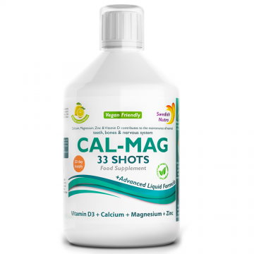Calciu + Magneziu + Zinc + Vitamina D3 + Vitamina C lichid, 500ml, Swedish Nutra