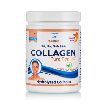 Colagen Hidrolizat Fish pulbere Tip 1 si 3 cu 10.000mg, 300g, Swedish Nutra