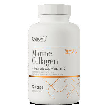 Colagen marin cu acid hialuronic si vitamina C, 120 capsule, OstroVit