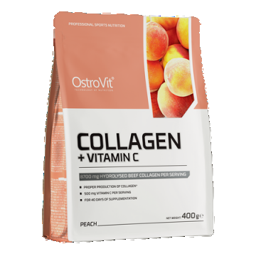 Colagen + Vitamina C cu aroma de piersici, 400g, OstroVit