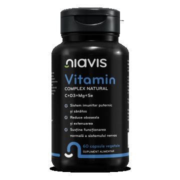 Complex natural Vitamin C + D3 + MG + SE, 60 capsule, Niavis
