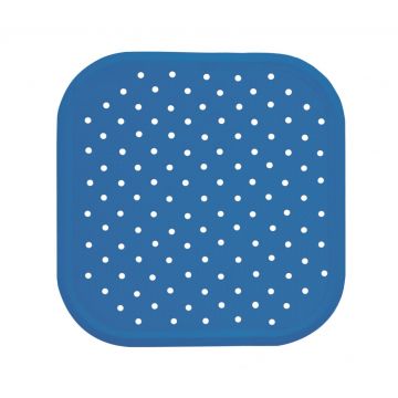 Covoras antiderapant din cauciuc natural pentru cada cu ventuze Albastru, 56x56 cm, Sanger