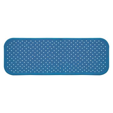 Covoras antiderapant din cauciuc natural pentru cada cu ventuze Albastru, 96x34 cm, Sanger