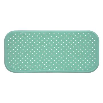 Covoras antiderapant din cauciuc natural pentru cada cu ventuze Verde menta, 76x34 cm, Sanger