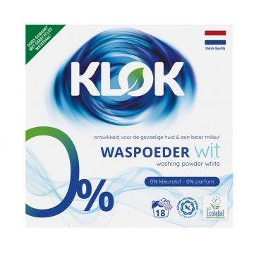 Detergent pudra pentru rufe albe, 18 spalari, Klok