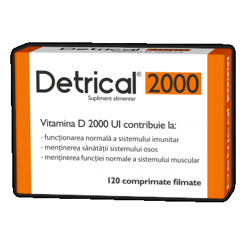 Detrical Vitamina D3 2000 UI, 120 comprimate, Zdrovit