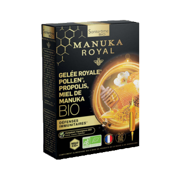 Laptisor de matca Propolis Polen Manuka Bio, 20 fiole, Santarome