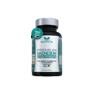 Magneziu bisglicinat Premium, 60 capsule, Boost4Life