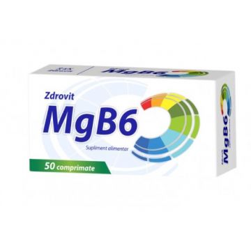 Magneziu + Vitamina B6, 50 comprimate, Zdrovit