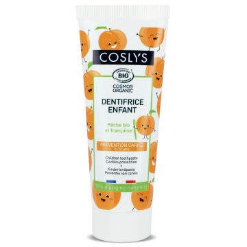 Pasta de dinti bio pentru copii prevenirea cariilor(7-12 ani) cu piersici, 50ml, Coslys