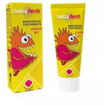 Pasta de dinti cu aroma de capsuni Junior 6+, 75ml, Betadent