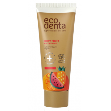 Pasta de dinti organica pentru copii cu suc de fructe, 75ml, Ecodenta