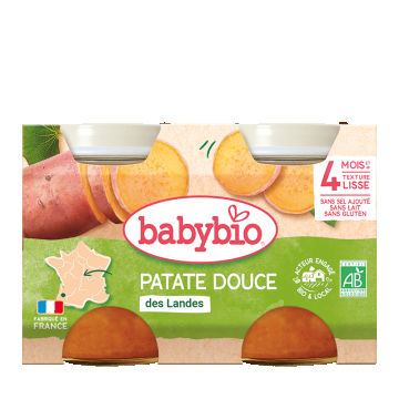 Piure de cartofi dulci 4+ luni Bio, 2 x 130g, BabyBio