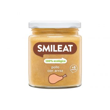 Piure de legume cu pui, orez si ulei de masline Bio +6 luni, 230g, Smileat