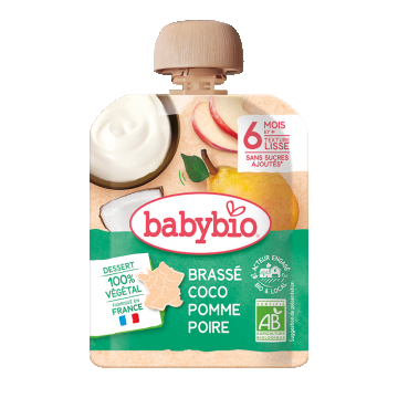 Piure de mere, pere si cocos Bio, 85g, BabyBio