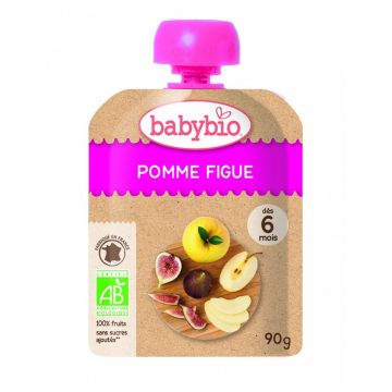 Piure de mere si smochine Bio, 90g, BabyBio