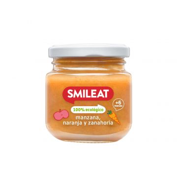 Piure din mere si portocale Bio +6 luni, 130g, Smileat