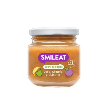 Piure din pere, portocale si banane Bio +4 luni, 130g, Smileat
