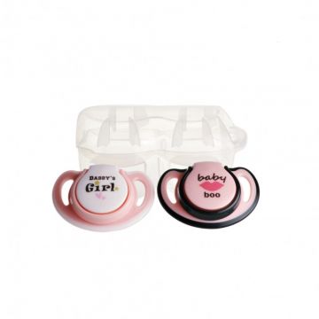 Set 2 suzete ortodontice din silicon in cutie sterilizare 0+ Baby, 1 bucata, Minut